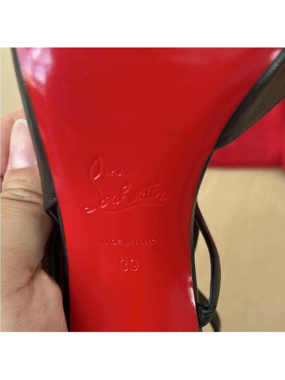 Christian Louboutin Jenlove 100 Black Leather Ankle Strap Pumps EU 39 - Picture 5 of 10